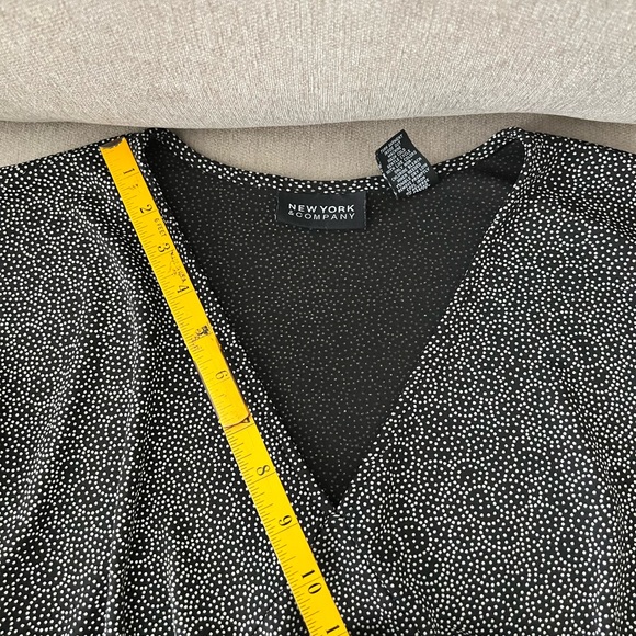 Vintage New York and Company V-neck Polka Dot Dress - Picture 12 of 13